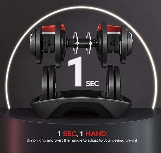 Adjustable Dumbbell pair Set 40 lbs  thumbnail 3