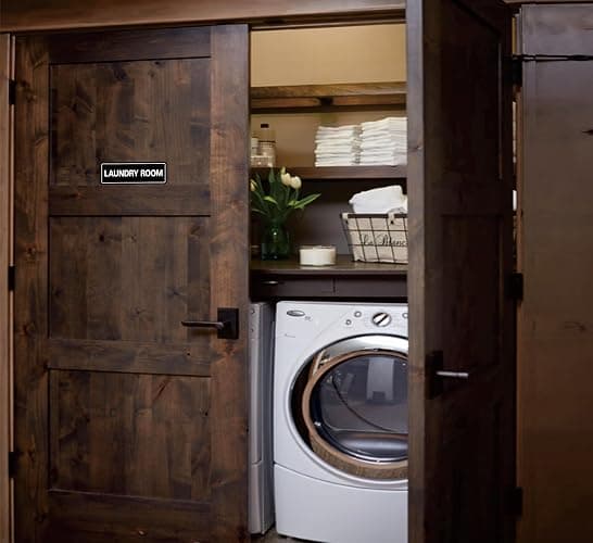 Laundry Room Sign, Premium Durable Acrylic Material, Super Strong Adhesive, Quick Installation, Suitable for Your Home and Business (9 × 3 Inches, Black) thumbnail 6