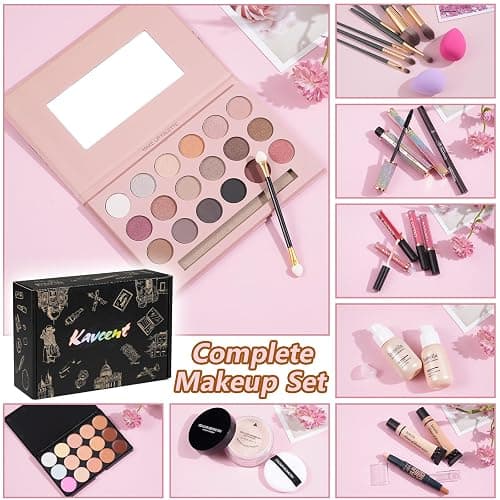 KAVCENT Makeup Kit Makeup Sets for Teens Makeup kits for Women Teenagers Make up Eyeshadow Palette Foundation Concealer Lipgloss Loose Powder Makeup Kit for Women Full Kit thumbnail 6