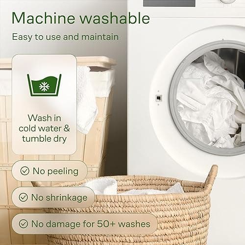 Ultra Soft Twin Size Mattress Topper - Viscose Made from Bamboo Pillow Top Mattress Pad for Back Pain Relief - Naturally Cooling for Hot Sleepers, Green thumbnail 7