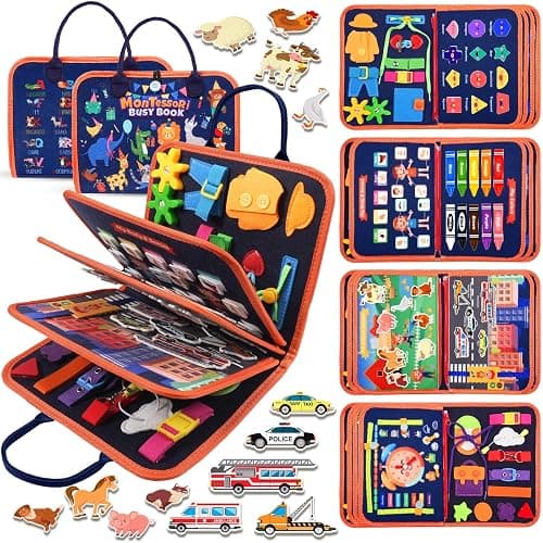 Toddler Toys Busy Board - Montessori Toys for 1-5 Year Old Boy Girl Birthday Gifts for Kids, Sensory Toys Baby Essentials, Busy Book for Toddlers 1-5 Year Old, Airplane Activities Toys Gifts - Children_toys - Image 1