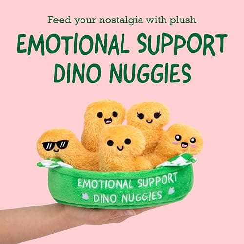 Emotional Support Dino Nuggies by Relatable, Cuddly Stuffed Animals and Dinosaur Toys, Great Gift Ideas for Loved Ones of All Ages, Includes 5 Dinosaur Plushies with Carrying Basket thumbnail 3