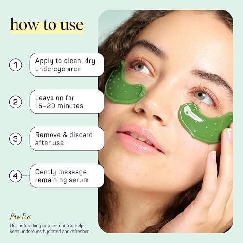 SpaLife In a Pickle Hydrogel Under Eye Patches for Dark Circles | Pickle Gifts for Women | Hydrating Undereye Masks for Bags and Puffiness | Pack of 8 Pairs (8 Undereye Treatments) thumbnail 7