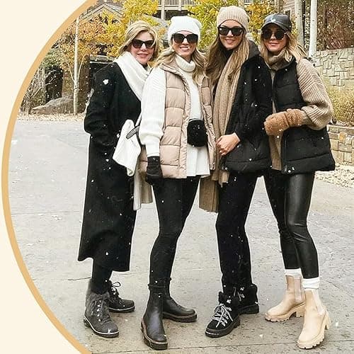 FULLSOFT Fleece Lined Leggings Women Tummy Control High Waisted Workout Winter Warm Soft Yoga Pants - Large-X-Large - A-black thumbnail 2