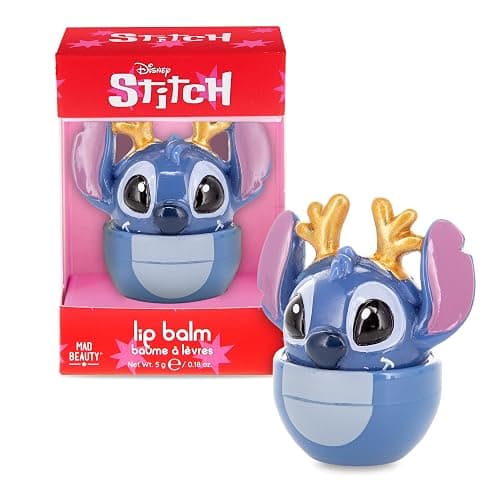 MAD BEAUTY Disney Stitch At Christmas Lip Balm, Fragranced with Cherry, Smooth & Hydrated Lips - Image 1