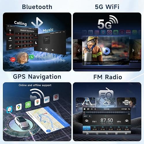 VECHTEL 5Ghz WiFi Android 15 Car Stereo for Chevrolet Spark 2011-2014 with Wireless Carplay Android Auto, 9 Inch Touch Screen Android Radio Support GPS/Bluetooth/FM/SWC/Backup Camera 2G+64G thumbnail 6