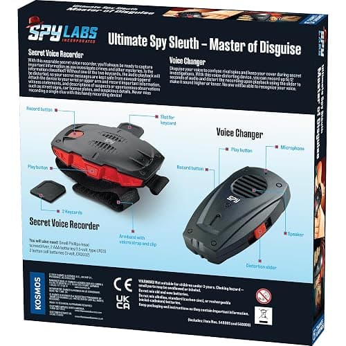 Thames & Kosmos Spy Labs Inc: Ultimate Spy Sleuth Master of Disguise 2-in-1 Toy Spy Pack, Secret Voice Recorder & Voice Changer Toys for Ages 8+ | Essential Pretend Play Gear for Young Investigators thumbnail 2