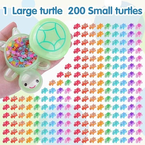 200 Pcs Mini Resin Turtle with 1 Pc Jumbo Resin Turtles, Luminous Miniature Tiny Turtles Glow in The Dark for Fairy Garden Dollhouse Micro Landscaping thumbnail 3