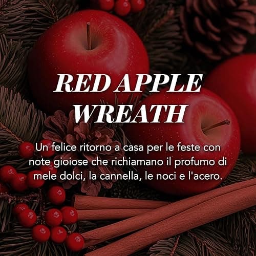 Yankee Candle Candela profumata in giara grande, Red Apple Wreath, Durata Fino a 150 Ore thumbnail 4
