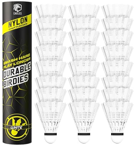EAGLES Badminton Birdies - Nylon Bedminton Shuttlecocks for Softball/Baseball Batting Training - Highly Stable & Durable 24 Pack, 12 Pack or 6 Pack Shuttle Balls for Indoor and Outdoor Matches - Image 1
