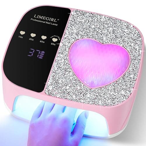 LimeGirl Cordless Nail Dryer for Gel Polish, UV LED Nail Lamp with Fast Curing UV Light & 4 Timer Settings, Portable Rechargeable Gel Lamp Nail Art Tool for Manicure Pedicure at Home & Salon (Pink) - Pink - Image 1