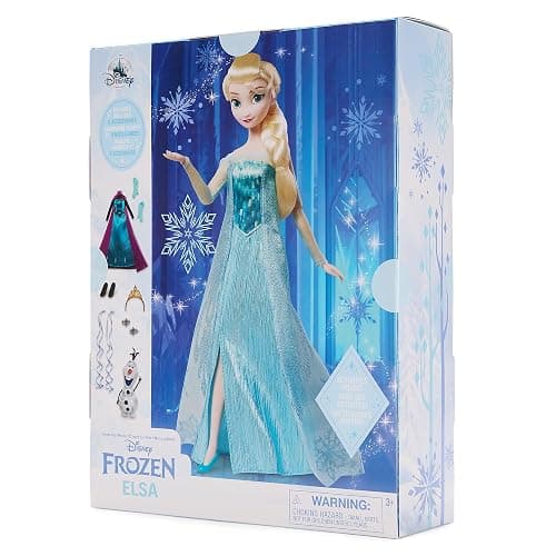 Disney Store Official Elsa Story Doll (Blue Dress) - 11 Inches - Includes Coloring Book and Additional Dress, Princess Doll in Classic Outfit, Disney Princess Toys for Girls thumbnail 6