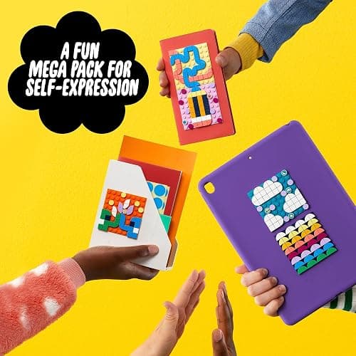 LEGO DOTS Adhesive Patches Mega Pack 41957 Arts and Crafts 5-in-1 Mosaic Making Building Kit, DIY Sticker Patches, Gift Idea for Creative Kids, Make Custom Designs for Notebooks, Phone Cases and More thumbnail 2