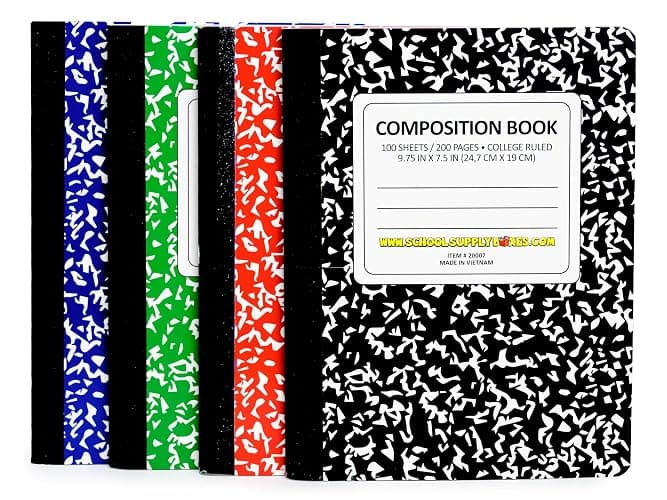 High School Writing Bundle | 1 Box - 51 Pieces per Box | School Supply Boxes - Back to School Essentials | Includes Composition Books, Loose Leaf Paper, Index Cards, 12 ct. Pens & More - 1 Box thumbnail 3
