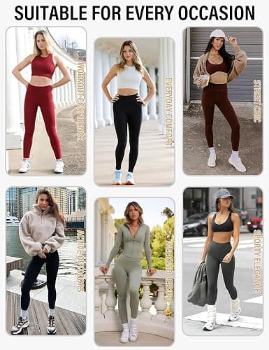 YUDSUD High Waisted Leggings for Women - Tummy Control Yoga Pants for Workout Running Athletic Women's Leggings Plus Size thumbnail 6