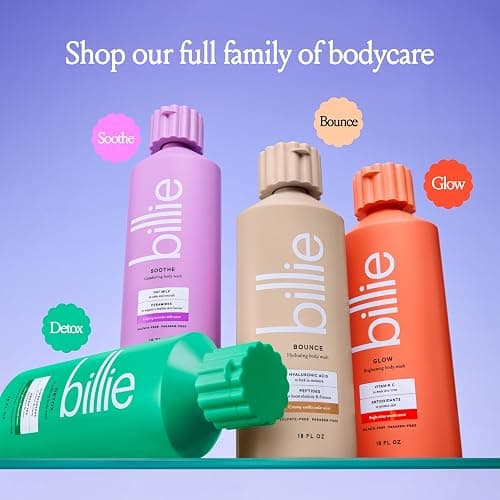 Billie Bounce Hydrating Womens Body Wash, 18 fl oz, Creamy Vanilla Cedar Scent, Vegan, Cruelty Free thumbnail 6