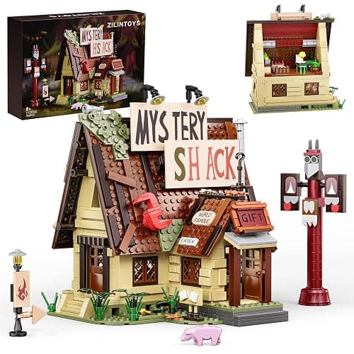 Gravity House Building Sets, Mystery Shack House Building Blocks Toy, Compatible with Lego, Collectible Buildable Fun Model Toys, Gift for 6+ Boys Girls Adults and Fans (965 PCS) - Image 1