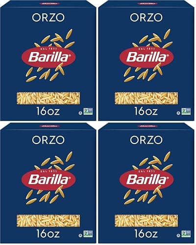Barilla Orzo Pasta, 16 oz. Box - Non-GMO Pasta Made with Durum Wheat Semolina - Kosher Certified Pasta (Pack of 4) - Image 1