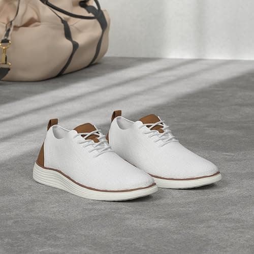 VILOCY Men's Casual Dress Sneakers Oxfords Business Mesh Breathable Walking Shoes Tennis Comfortable thumbnail 2