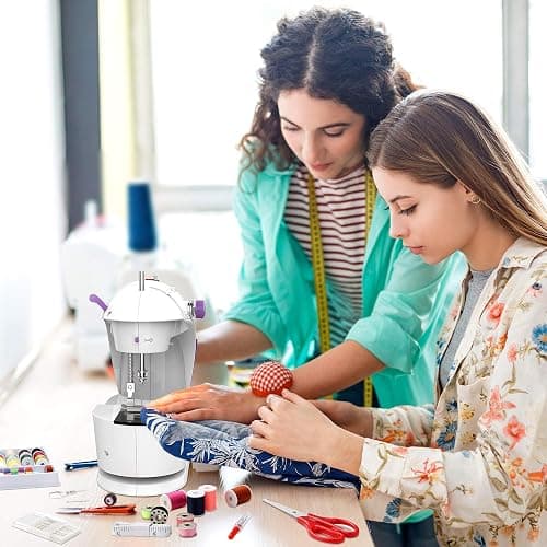 KPCB Tech Sewing Machine for Beginners [Full Set] with Finger Guard and Fabric Bundles - Mini Sewing Machine with Sewing Kits, Foot Pedal, US Adapter and Extension Table thumbnail 2