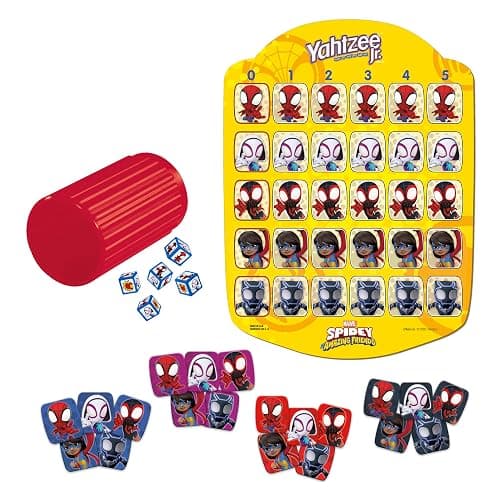 Hasbro Gaming Spidey and His Amazing Friends Yahtzee Jr.Marvel Edition Board Game for Kids, Ages 4 and Up (Amazon Exclusive) thumbnail 4