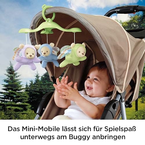 Fisher-Price 3-in-1-Traumbärchen-Mobile, Mobile für Babybett, Elektrisches Mobile mit Licht, Musikmobile, Babyerstausstattung, Babybett- und Baby-Zubehör, ab Geburt, CDN41 - Traumbärchen Mobile thumbnail 7