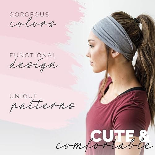 Maven Thread 4" Wide Workout Headbands for Women – Non-Slip Sweatbands for Gym, Running & Yoga thumbnail 5