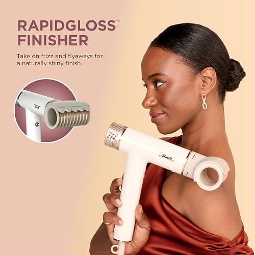 Shark Hair Dryer | SpeedStyle | No Heat Damage Hair Styling Tool | 3 Styling Tools Included | Portable & Powerful Blow Dryer | Best for Straight & Wavy Hair | Silk | HD331 thumbnail 5