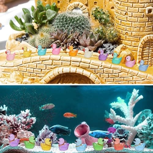 TENTHPEO 120 Pcs Mini Ducks, Colorful Mini Resin Ducks Tiny Duck Glow in the Dark Little Duck for Fairy Garden, Luminous Aquarium Decor, Tiny Homes, DIY Craft Kit thumbnail 7
