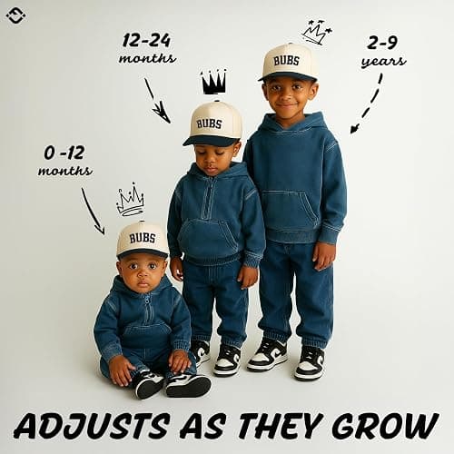 Funky Junque Kids, Baby & Toddler Trucker Hat – Adjustable Snapback Baseball Caps for Boys & Girls Ages 0-9 Years, 3 Sizes thumbnail 3