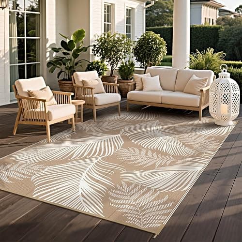 Leaf Brown Patio Rug thumbnail 4