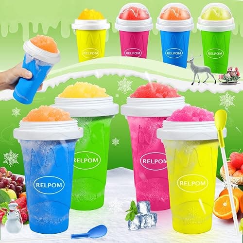 RELPOM Slushie Cup, Funny Slushy Maker Cups, Cool Stuff Things Gadgets, Stocking Stuffers White Elephant Gifts Party Favors, Christms Classroom Gifts and Prizes for Boys Girls Teens Students thumbnail 7