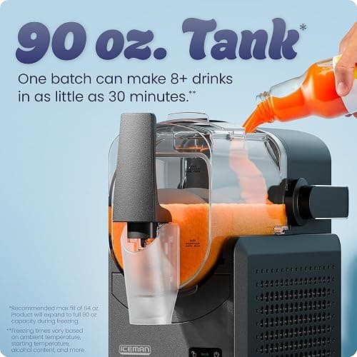 Iceman by Chefman Slush-Ease MAX 90oz Slushie Machine, 64oz Liquid Capacity Frozen Drink Maker & Slushy Machine with 5 Presets and LED Display, Perfect for Frozen Margaritas, Frappes, Smoothies thumbnail 4