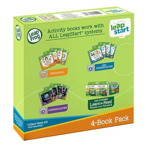 LeapFrog LeapStart Preschool 4-in-1 Activity Book Bundle with ABC, Shapes & Colors, Math, Animals thumbnail 8