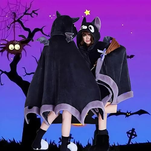 NKYJSJLY Cute Halloween Wearable Blanket Hoodie thumbnail 3