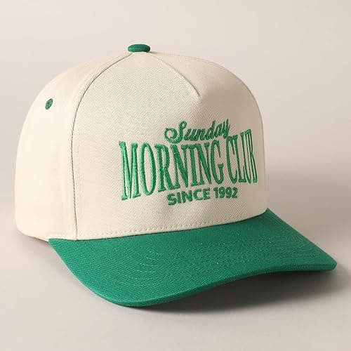 MIRMARU Two-Tone Vintage Canvas Trucker Hats for Men & Women, Adjustable Size Baseball Caps with Trendy Embroidered Design thumbnail 4