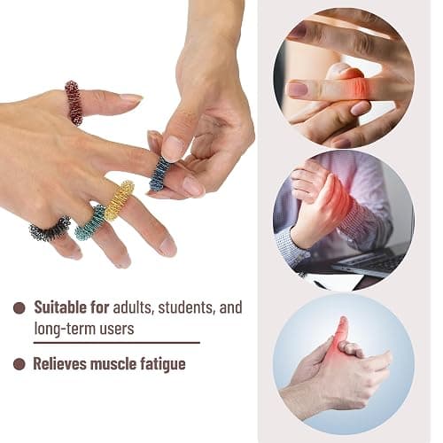 Mr. Pen- Spiky Sensory Rings, 10 Pack, Stress Relief Fidget Sensory Toys, Fidget Rings, Fidget Ring for Anxiety, Stress Relief Rings, Massager for Fidget ADHD Autism thumbnail 6