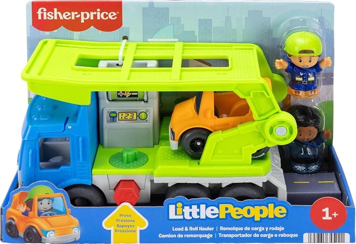 Fisher-Price Little People Load & Roll Hauler Playset | Toy Car Carrier, 3 Play Pieces, Mechanic Pretend Play, Toddlers & Preschool Kids Ages 1+ Years thumbnail 6