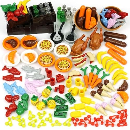 City Food Accessories - Building Block Friends Animals Bricks, People House Kitchen Farm Restaurant MOC Pieces Parts, Classic Party Favors Toys for Boys Girls - Image 1