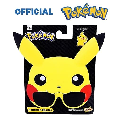 Sun-Staches Pokémon Pikachu Official Sunglasses Costume with UV400 Lenses, Pikachu Yellow Mask, One Size Fits Most thumbnail 4