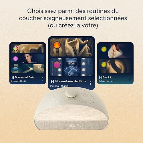 Hatch Restore 3 Réveil simulateur d’Aube & Machine à Sons, Lampe connectée | Machine à bruit blanc & lumière d’aube, 80+ sons pour dormir, routine sans écran avec méditations via l’appli Hatch Sleep thumbnail 10