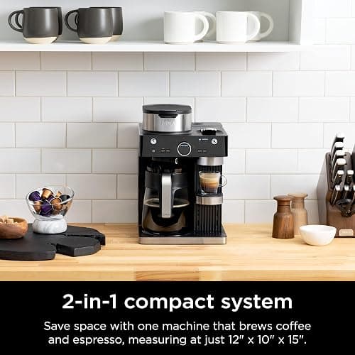 Ninja Espresso & Coffee Maker, Nespresso Capsule Compatible, Black, CFN601 | Barista System, 3 Espresso Brew Styles, Single-Serve Coffee, Built-in Frother, Espresso, Cappuccino & Latte Maker thumbnail 8