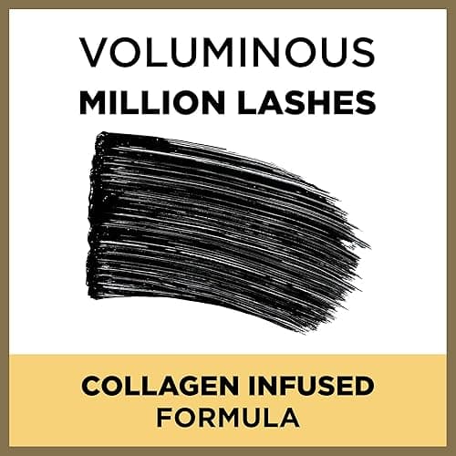 L’Oreal Paris Makeup Voluminous Million Lashes Mascara, Volumizing Collagen Infused Eye Makeup, Amplifying Mascara Brush, Washable, Black Brown, 0.3 Fl Oz., 1 Count - Washable Black Brown - 0.3 Fl Oz (Pack of 1) thumbnail 3