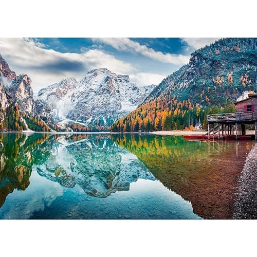 Rocorose 1000 Piece Jigsaw Puzzle Autumn of Italian Alps Naturpark Floor Puzzle for Kids Adult - Image 1