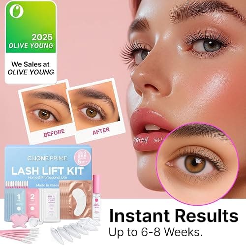 Korean Lash Lift Kit - 5 Sets At Home Eyelash Perm Kit with Upgraded Glue, Eyelash Lift, DIY Lash Perm Easy for Beginner & Professional, Semi Permanent Perming Wave Suitable For Salon & Home thumbnail 3