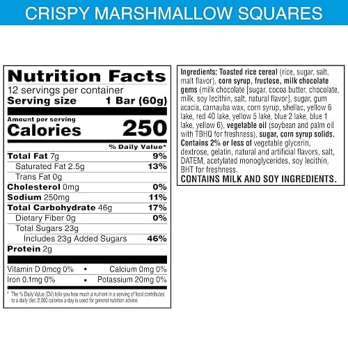 Rice Krispies Treats Mega Bars Large Marshmallow Snack Bars, Kids Snacks, Rainbow, 25.3oz Box (12 Bars) thumbnail 2