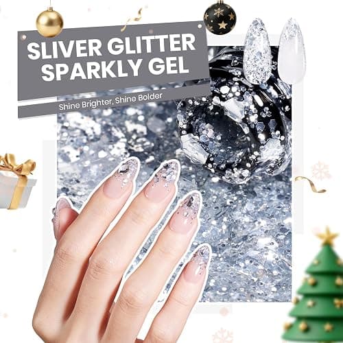 Beetles Gel Nail Polish Set - Transcendent Allure 60 Colors Winter Gel Polish Kit Orange Burgundy Red Green Brown Blue White Black Purple Glitter with Base Top Coat UV LED Needed DIY Gifts for Women thumbnail 6