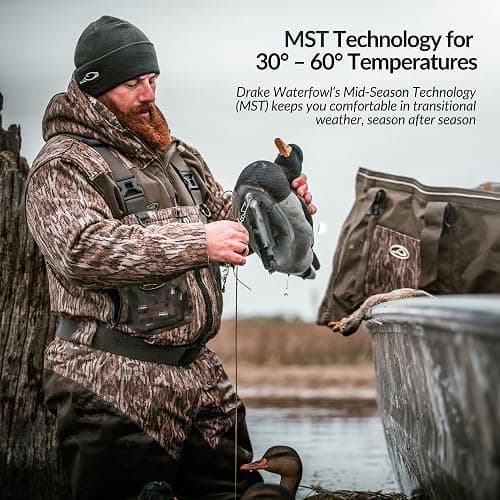Drake Waterfowl Boys' Waterfowl Youth MST Eqwader 1/4 Zip Fleece Hunting Jacket - 14 Years - Bottomland thumbnail 5