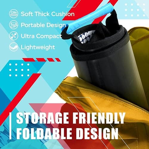 Sunlite Sports 45” Snow Sled – Foldable or Foam Style Toboggan for Kids & Adults, Reinforced Bottom, Durable Stitching & Ergonomic Handles – Lightweight & Portable Winter Sled thumbnail 2
