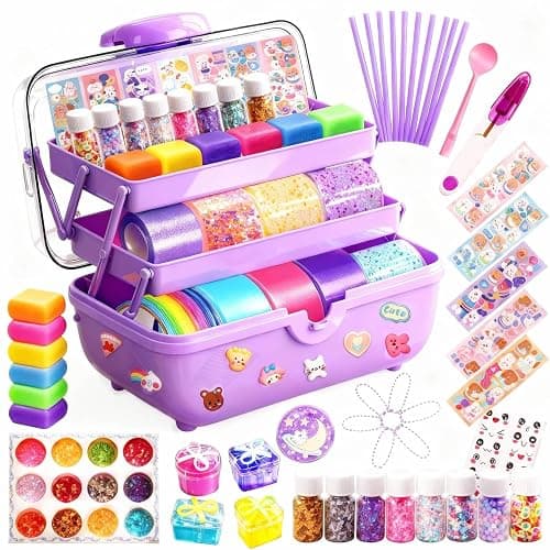 Nano Tape Bubble Kit for Kids, Squishy Maker Making Kit, Birthday for 4 5 6 7 8 9 Year Old Girls Girl Grandkids, Kids Toys for Girls 4-6 6-8 8-10 10-12 - Image 1